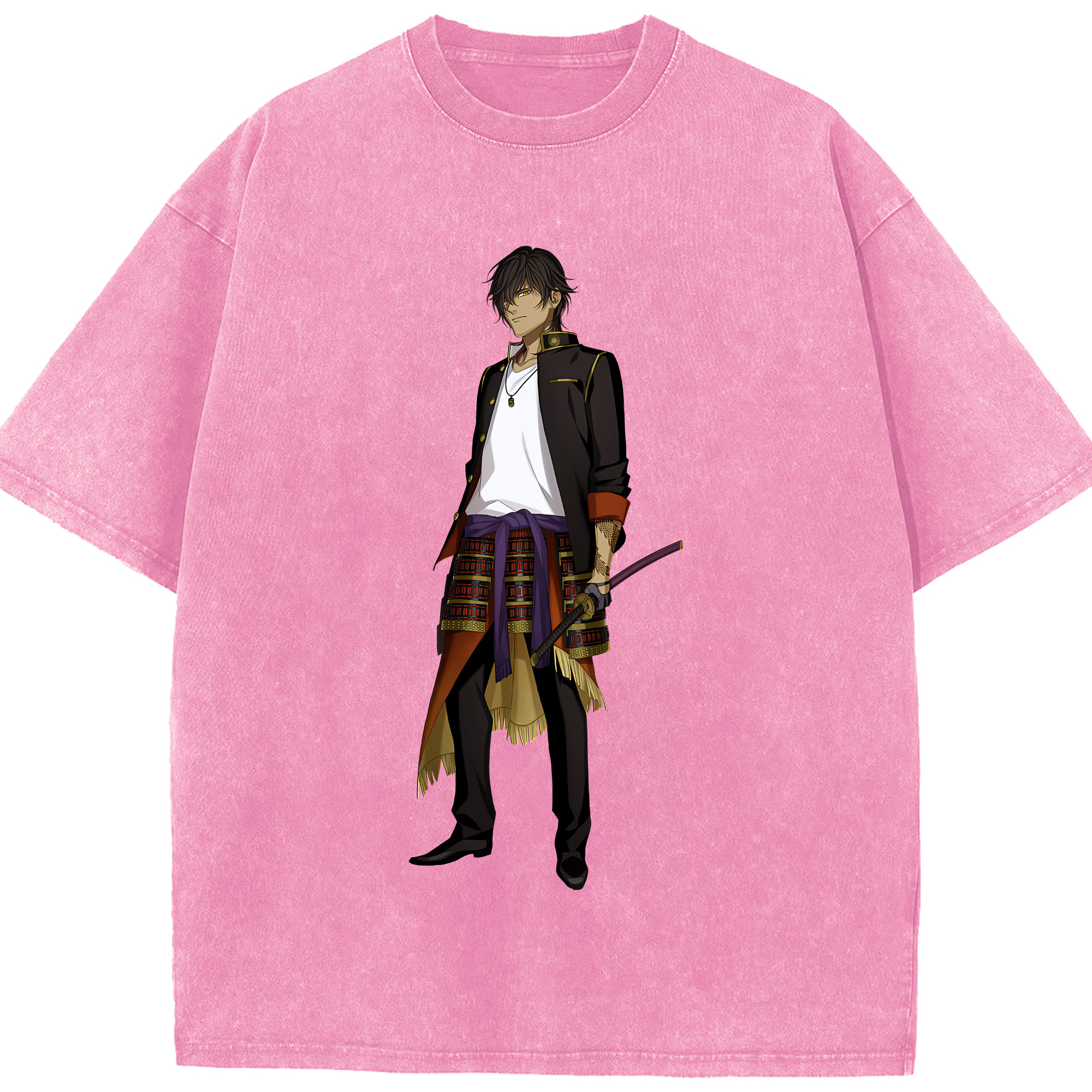 （画像用） 刀剣乱舞 Touken Ranbu 綿100% ヴィンテージ風 半袖Tシャツ（フロントプリント）